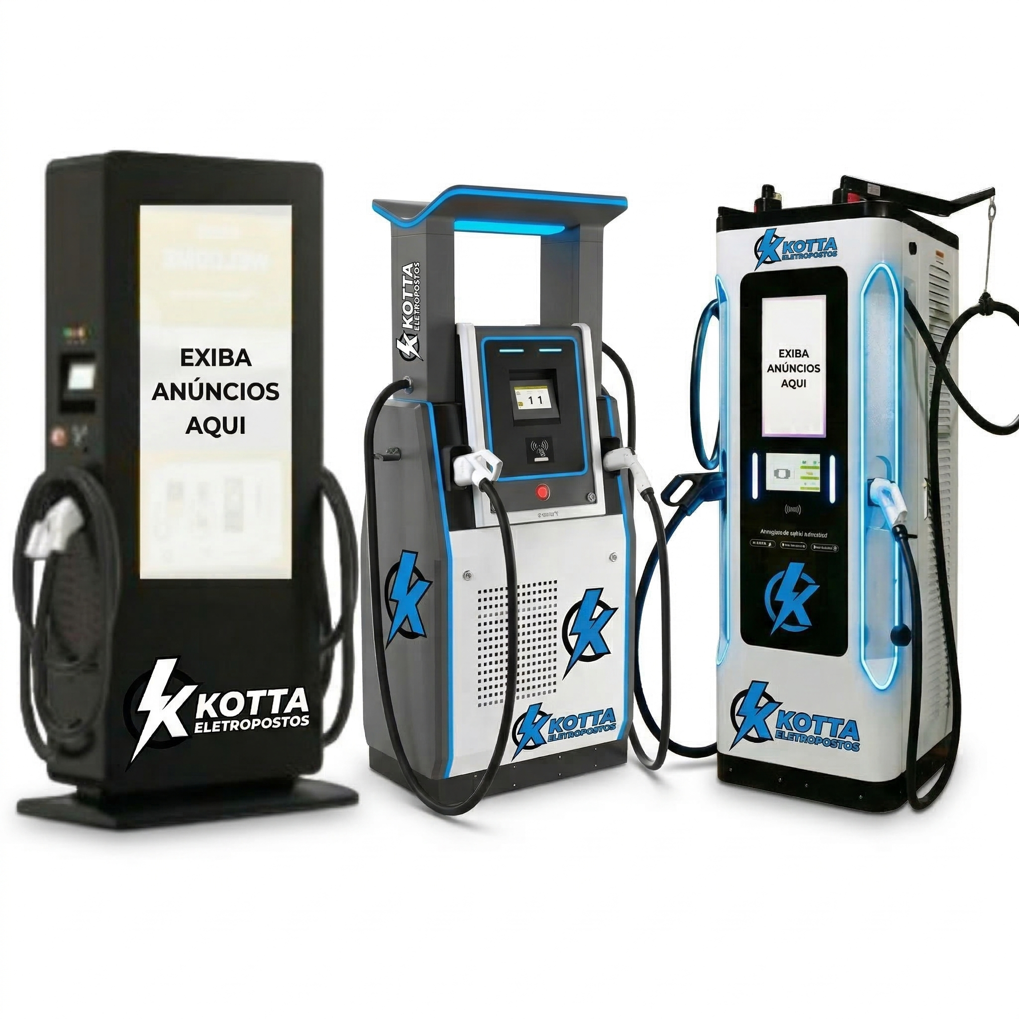 Close up de um carregador ultrarrápido moderno para veículos elétricos